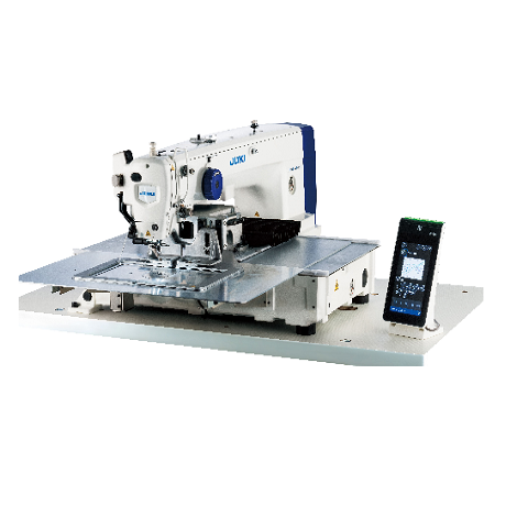 How to operate a JUKI industrial sewing machine - sewing a jeans pocket 