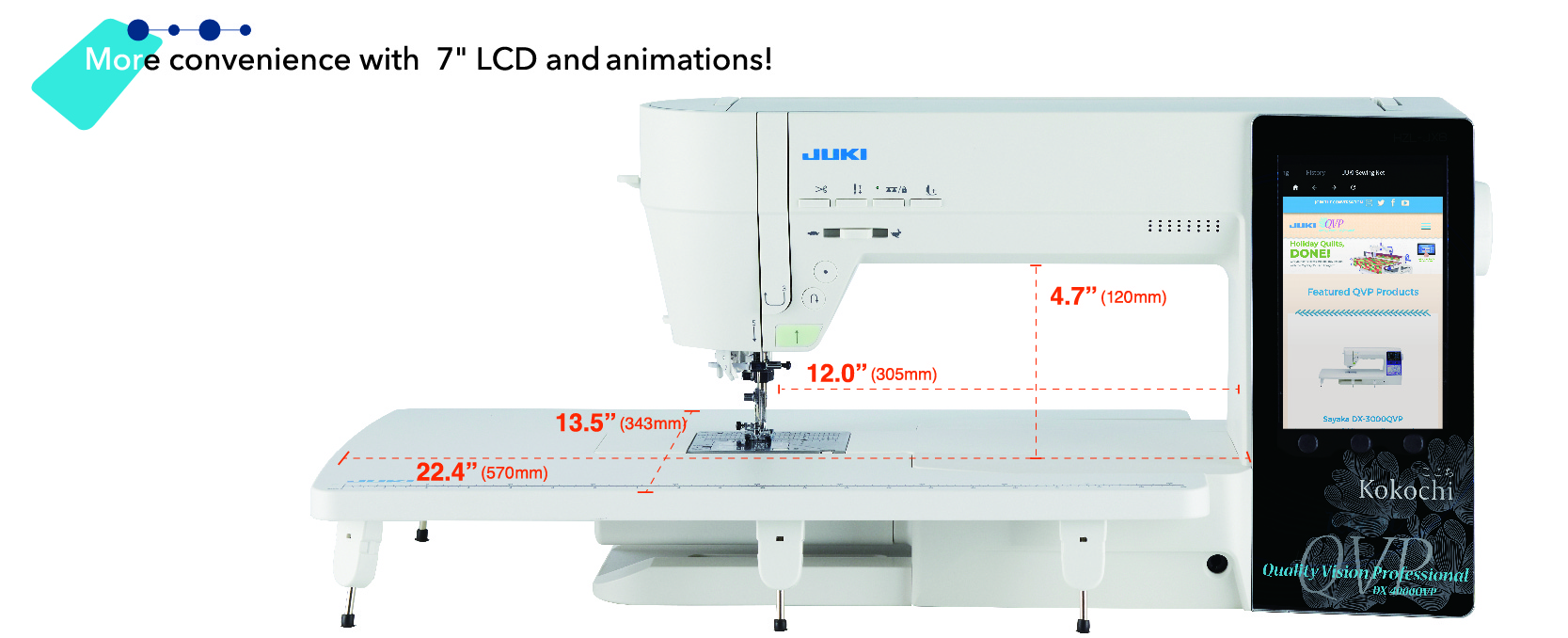 More Convenience with 7" LCD and Animations!