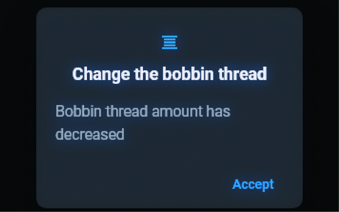 Notification before Bobbin Thread Runs Out【NEW】