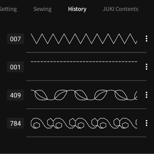 Illustrations of stitch patterns