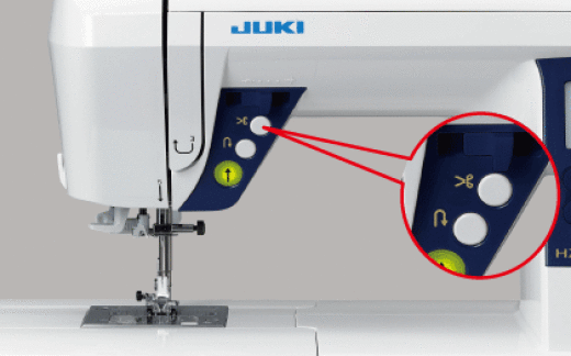 Thread cutting button