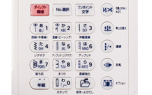 ●ダイレクト模様選択ボタン