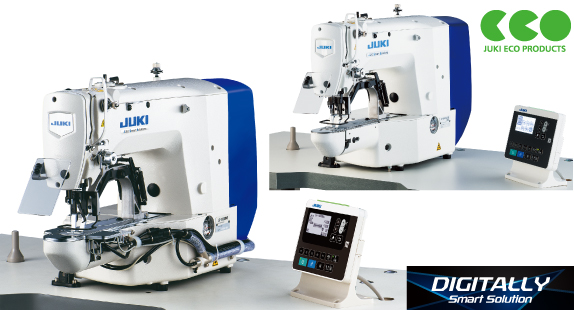 Juki LK-1900BNH Computer-controlled, High-speed, Bar-tacking Sewing Machine  for heavier weight materials (Setup with table and stand)