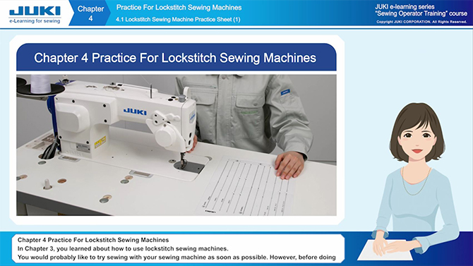 Chapter 4: Practice For Lockstitch Sewing Machines