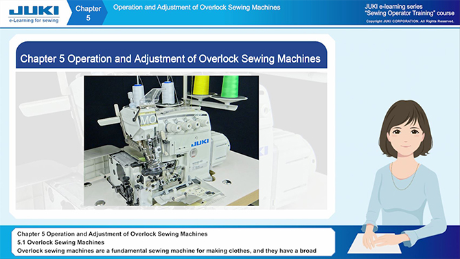 Chapter 5: Operation and Adjustment of Overlock Sewing Machines
