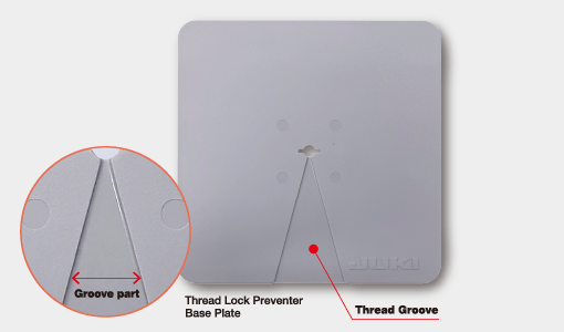 Groove part　Thread Lock Preventer Base Plate　Thread Groove