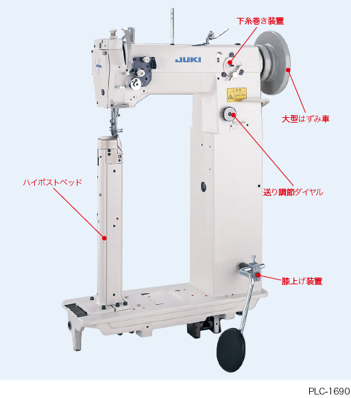 PLC-1690（1.6倍釜） PLC-1691（小釜）｜ポストベッドミシン｜JUKI工業 