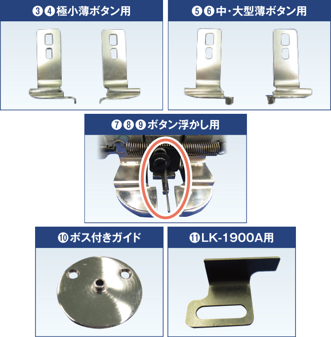 LK-1900(電子閂止めソーイングシステム用) ボタン付けクランプキット